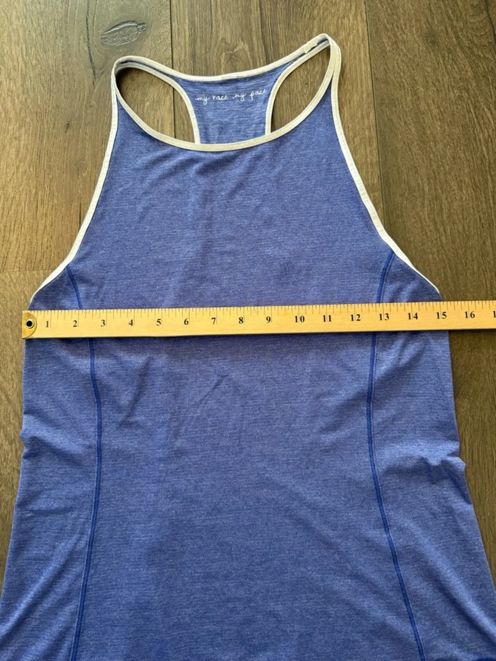 Lululemon Racerback Tank Top Blue Heathered Athletic Run Yoga Gym Size XS/S